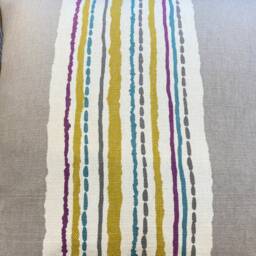 1053. Handmade Cosmos Stripe Cosmopolitan Linen/Cotton Blend Cushion Cover. Various Sizes - thumbnail 3