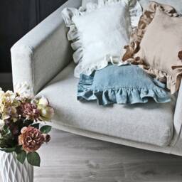 Linen Ruffle Pillowcase Envelope Style Pillow Case Cushion Covers Natural Stonewashed Soft - thumbnail 2