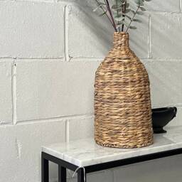 Marble Console Table Radiator Cover With Art-Deco Pattern On The Sides Hallway Furniture Carrara - thumbnail 3