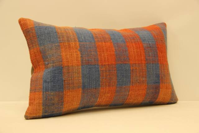 Rug Pillow, Sofa 12x20 in 30x50 cm, Vintage Kilim Pillow, Home Cushion Cover Boho Pillow Throw Koef-576 - image 1