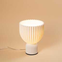 Lamp ?? Snow White Minimalist Modern Lamp 3D Printed Made Of Bioplastic - thumbnail 1