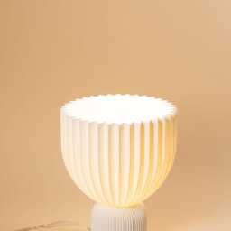 Lamp ?? Snow White Minimalist Modern Lamp 3D Printed Made Of Bioplastic - thumbnail 4