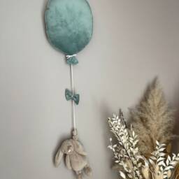 Duck Egg Green Velvet Balloon Kids Nursery Wall Hanging - Toy Not Included - thumbnail 2