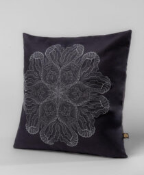 Psychedelic Pillow Cover, Cushion Decorative Pillow, Mandala Pillow 16x16, Trippy Housewarming Gift - thumbnail 1
