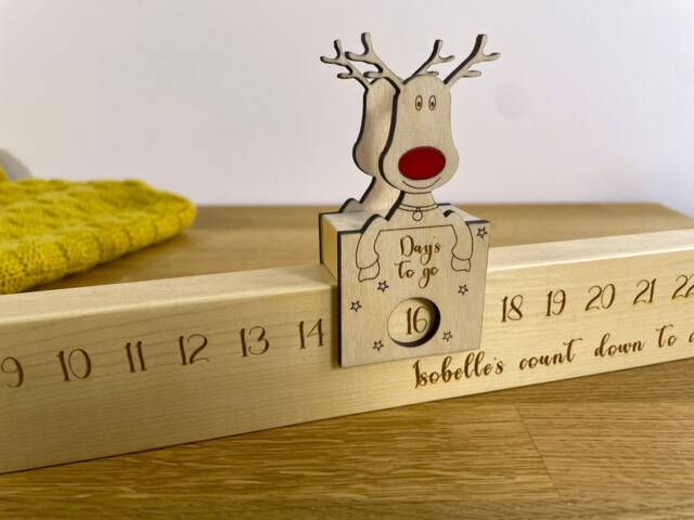 Personalised Christmas Advent Calendar Rudolph Countdown - image 1
