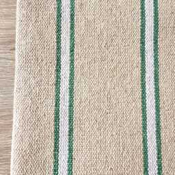 1705. Albi Green Stripe Heavy French Linen Look Cushion Cover, Various Sizes - thumbnail 3