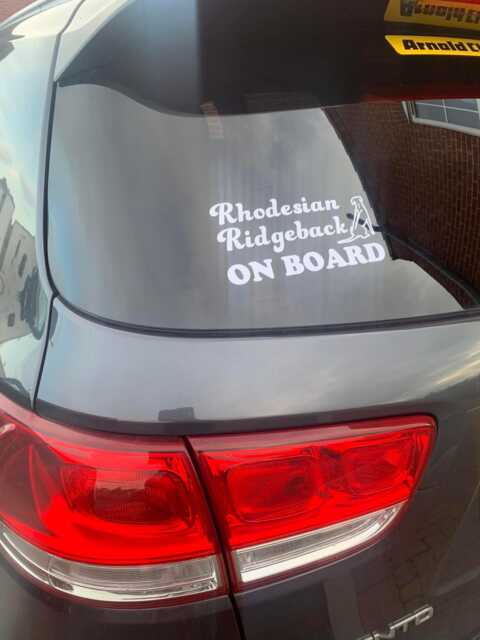 Car Window Vinyl. Personalised To Your Dog Breed. On Board - image 1