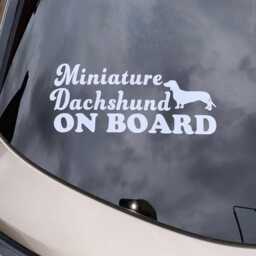 Car Window Vinyl. Personalised To Your Dog Breed. On Board - thumbnail 2