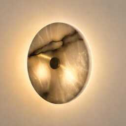 Natural Alabaster Wall Sconce - Mid Century Modern Lamp Luxury Marble Bedroom Hallway Living Room Lighting