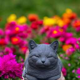 Concrete Sleeping Cat Figurine Front Door Sculpture Garden Animal Ornament Stone Kitty Statue Outdoor Figure Cat Lover Gift Home Decor - thumbnail 4