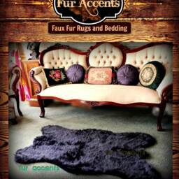 Faux Fur Bear Skin Rug - Shaggy Pelt, Designer Throw Carpet - thumbnail 2