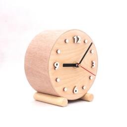 Small Wooden Desk Clock, Silent, Eco Natural Home Decor - thumbnail 3