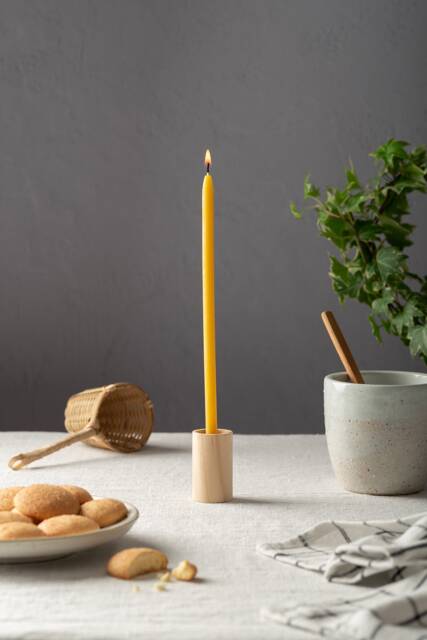 Handmade Beeswax Candle 100% Natural, Cotton Wick - image 1