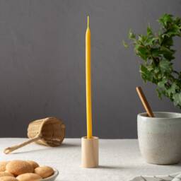 Handmade Beeswax Candle 100% Natural, Cotton Wick - thumbnail 2