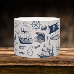 Nautical Lampshade For Boys Bedroom, Kids Pirate Ceiling Or Table Lamp Shade
