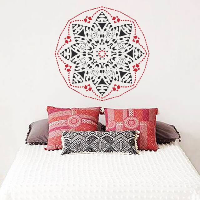 Mandala Stencil Star Floral Pattern For Diy Wall Decor Modern Home Decorative Stencils Wall Art Yoga Studio #s007 - image 1