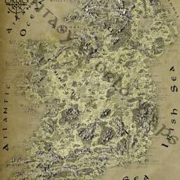 Ireland Tapestry, Fantasy Map, Irish Modern Large Wall Decor, Classic Map Art, Living Room - thumbnail 3