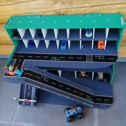 Toy Car Storage For Toy Cars, 3-5 Year Old Toddler Boy Gift, Wooden Garage - thumbnail 4