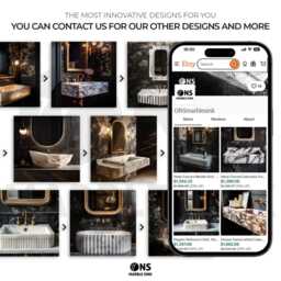 Handmade Carrara Marble Vanity Sink Elegant Bathroom Basin M1F022 - thumbnail 4