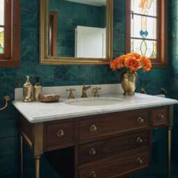 Handmade Carrara Marble Vanity Sink Elegant Bathroom Basin M1F022 - thumbnail 3