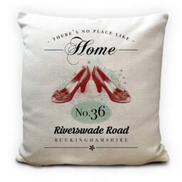 Personalised Wizard Of Oz Cushion Cover - New Home Housewarming Gift No Place Like Quote Ruby Slippers Decor 40cm 16 Inch - thumbnail 2