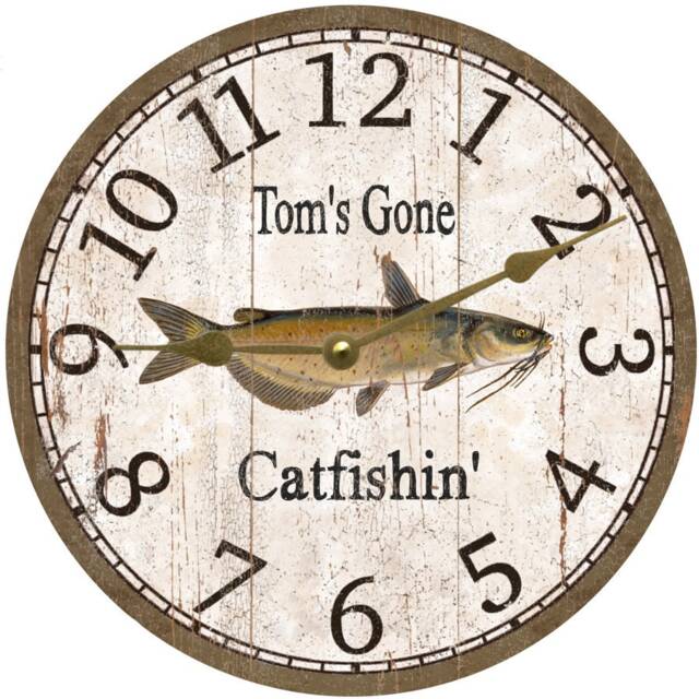Personalized Catfishing Clock - Catfish Fish Clock - image 1