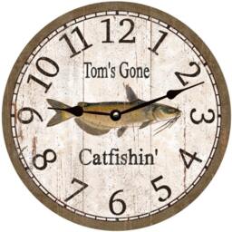 Personalized Catfishing Clock - Catfish Fish Clock - thumbnail 2