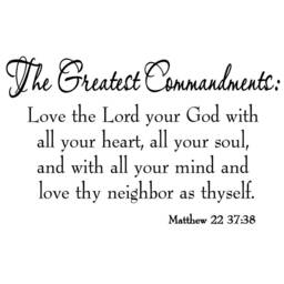 The Greatest Commandments Love Thy Neighbor Wall Decal Bible Scripture Art Vwaq-617 V1 - thumbnail 2