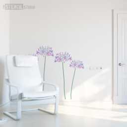 Agapanthus Flower Stems Stencil - Reusable Floral Wall Stencil For Walls, Furniture, Diy & Home Decor- Large Reusable 10001 - thumbnail 3