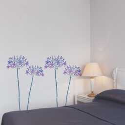 Agapanthus Flower Stems Stencil - Reusable Floral Wall Stencil For Walls, Furniture, Diy & Home Decor- Large Reusable 10001 - thumbnail 1