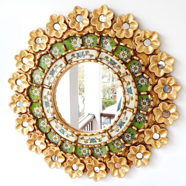 "Peruvian Mirrors ""Pink Green 40cm" - image 1