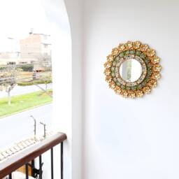"Peruvian Mirrors ""Pink Green 40cm" - thumbnail 3