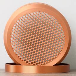 "Penelope Planter With Drainage & Saucer in Copper, Unique 3D-Printed Plant Pot, Small To Large Sizes 4"" 5"" 6"" 7"" 8" - thumbnail 2