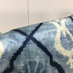 Handwoven Silk Ikat Pillow Cover 10x24, Modern Home Decor - thumbnail 2
