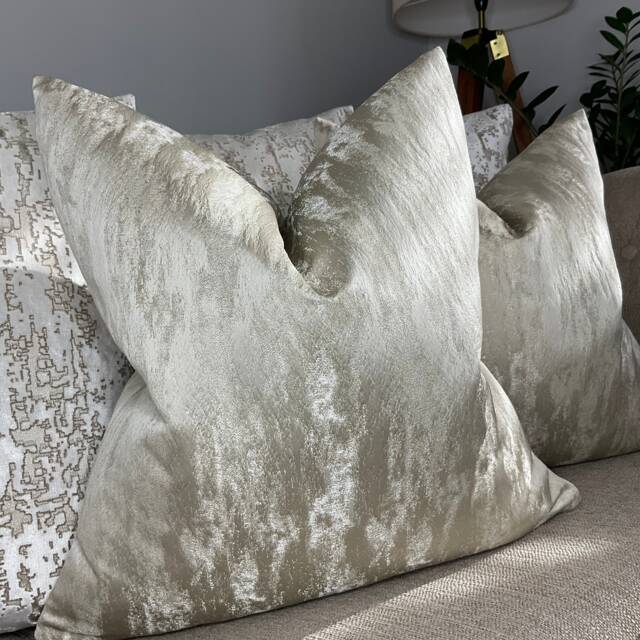 Luxury Cushion Cover Pillow Sham/Throw Designer Brant Fabric Ashley Wilde Champagne Home Decor Stylish Plain Design Made To Order - image 1