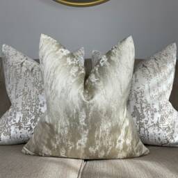 Luxury Cushion Cover Pillow Sham/Throw Designer Brant Fabric Ashley Wilde Champagne Home Decor Stylish Plain Design Made To Order - thumbnail 3