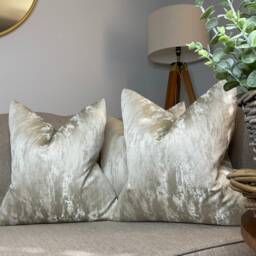 Luxury Cushion Cover Pillow Sham/Throw Designer Brant Fabric Ashley Wilde Champagne Home Decor Stylish Plain Design Made To Order - thumbnail 2