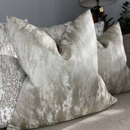 Luxury Cushion Cover Pillow Sham/Throw Designer Brant Fabric Ashley Wilde Champagne Home Decor Stylish Plain Design Made To Order - thumbnail 1