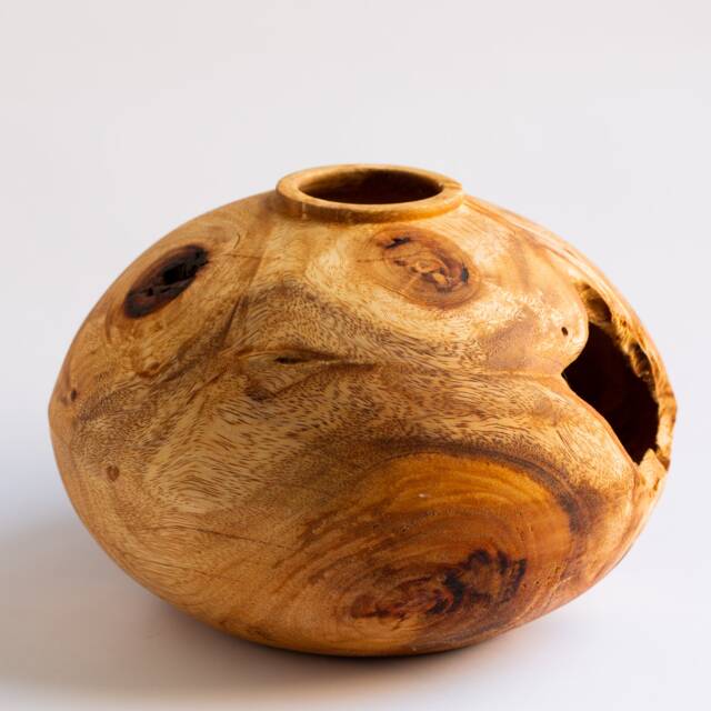 Handmade Vase, Farmhouse Wood Gift, Boho Art, Modern Decor, Housewarming Gift Contemporary Wooden Holy Land - image 1
