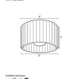Large Syracuse - Ceramic Flush Mount Ceiling Light Handmade Minimalist Fixture in Bone White - thumbnail 4