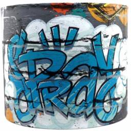 Graffiti Lampshade For Ceiling & Table Lamps, Kids Teenager Drum Light Shade - thumbnail 3