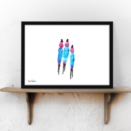 Framed Print, Colorful Abstract Art Africa Inspiration, Kitchen Wall Art, Bedroom Minimalist Art, Original Gift - thumbnail 2