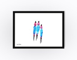 Framed Print, Colorful Abstract Art Africa Inspiration, Kitchen Wall Art, Bedroom Minimalist Art, Original Gift - thumbnail 1