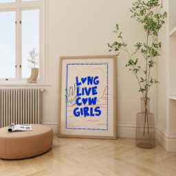 Long Live Cowgirls Art Print, Retro Western Decor - thumbnail 1