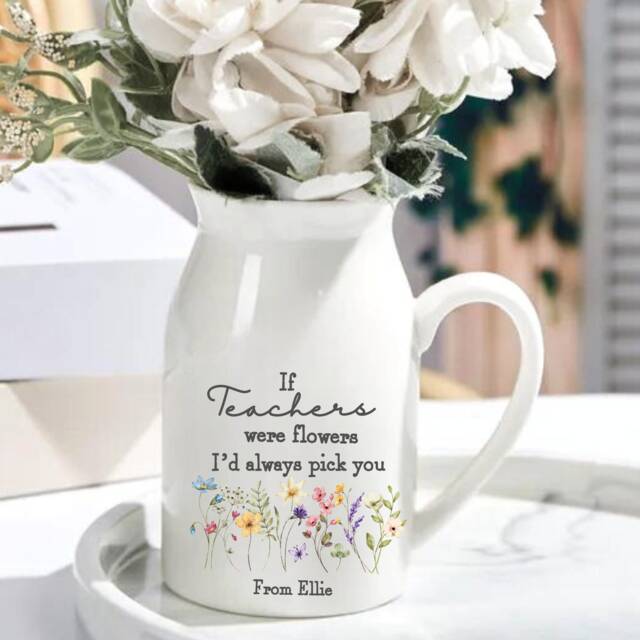 Personalized Teacher Vase Floral Thank You Gift - image 1