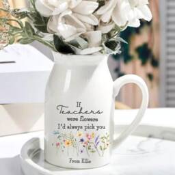 Personalized Teacher Vase Floral Thank You Gift - thumbnail 1
