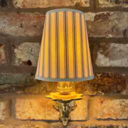 Classic Herringbone Stripe - Handmade Candle Clip Lampshade For Wall Lights/Chandeliers - thumbnail 2