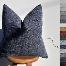 Custom Two-Tone Woven Pillow Cover 16 Color Options - All Duties Paid Usa - thumbnail 4