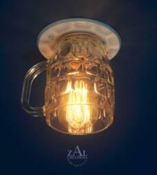 Ceiling Light. Beer Mug. Flush Mount