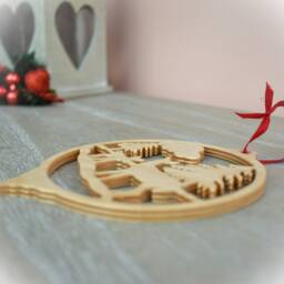 Wooden Deer Christmas Tree Decoration - thumbnail 2
